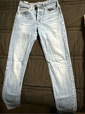 Levi's  Faded Light Blue Straight skinny Jeans